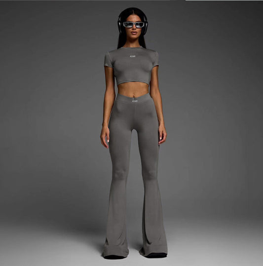 Basic Style Simple Navel T-shirt Set